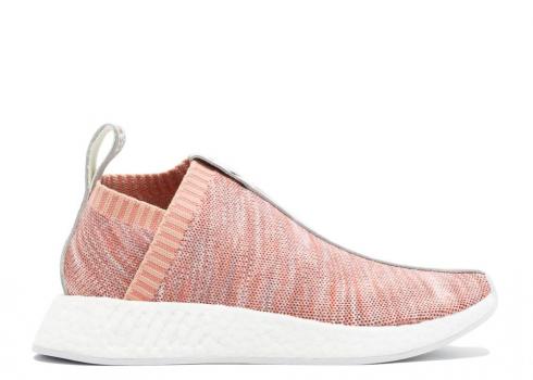 Adidas Kith X Naked Nmd cs2 Primeknit Pink White BY2596