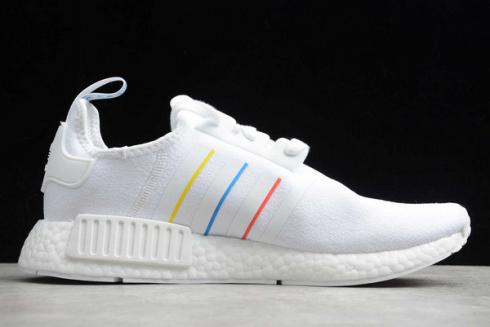 Adidas NMD R1 White Yellow Blue Red Shoes FW6436