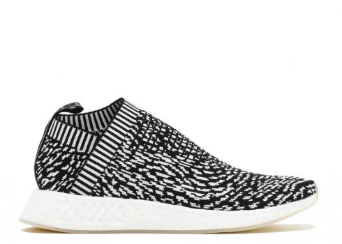 Adidas Nmd cs2 Primeknit Zebra Core White Black Footwear BY3012