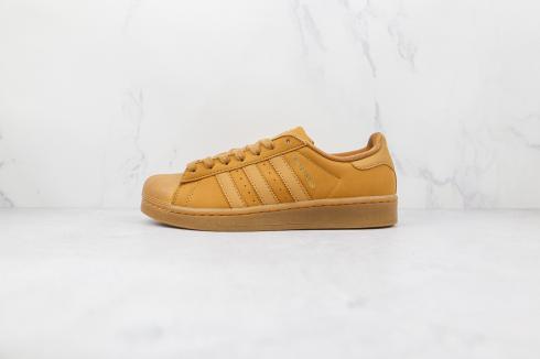 Adidas Originals Superstar Metallic Gold Brown Shoes GW6228