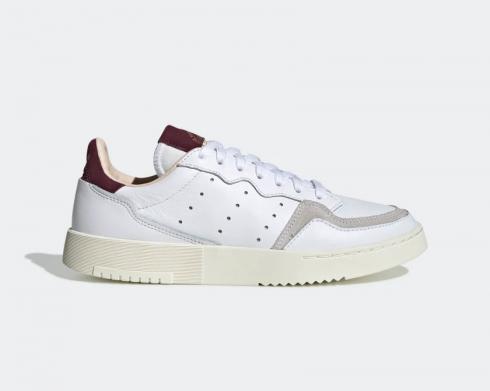 Adidas Originals Supercourt White Maroon Casual Shoes EF9225