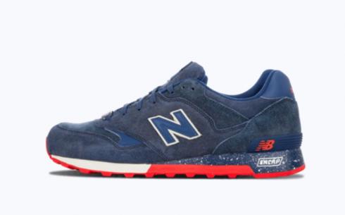 New Balance CM577 Denim Navy Blue Red Athletic Shoes