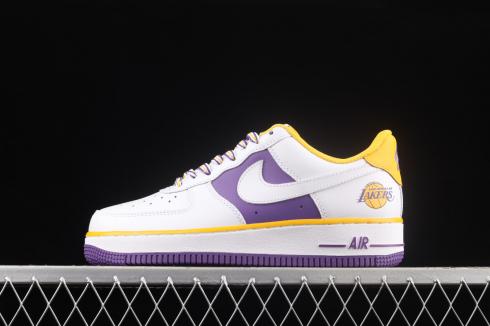 Nike Air Force 1 07 75th Anniversary NBA White Purple Yellow DC8864-001