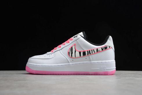 Nike Air Force 1'07 Low QS White Black Multi Color Pink Blue CW39189-100