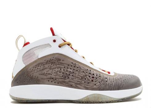 Air Jordan 2011 Year Of The Rabbit Gold Grey Metallic Wolf Varsity White Red 444904-101