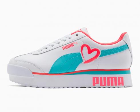 Puma Roma Amor Heart White Womens Casual Shoes 371861-01