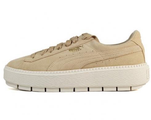 Puma Womens Platform Trace Safari Marshmallow Sneaker 365830-02