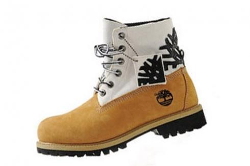 Mens Timberland Wheat White Roll-top Boots