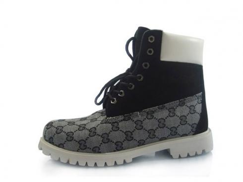Timberland Custom Boots Black Grey White For Men