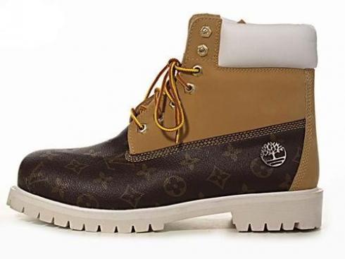 Timberland Custom Varsity Boots Wheat White Brown For Men