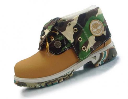 Timberland Roll-top Boots Men Army Green Wheat