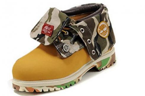 Timberland Roll Top Boots Men Wheat Army Green