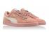 Puma Suede Classic Sneakers Womens Peach Pink White 355462-67