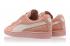 Puma Suede Classic Sneakers Womens Peach Pink White 355462-67